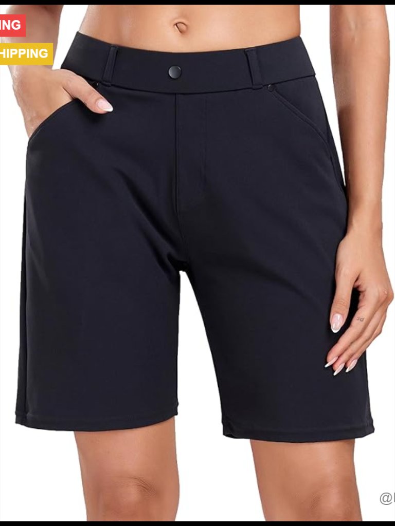 Stretchy Bermuda Shorts 8 Inseam Golf Walking Active